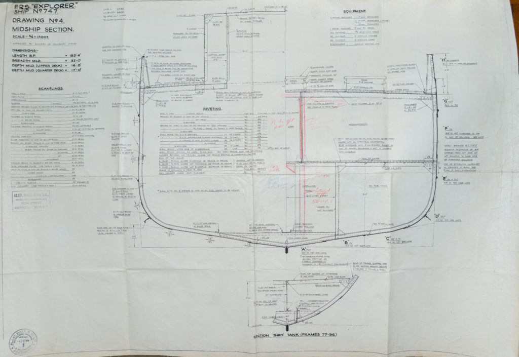 Midship section drawing