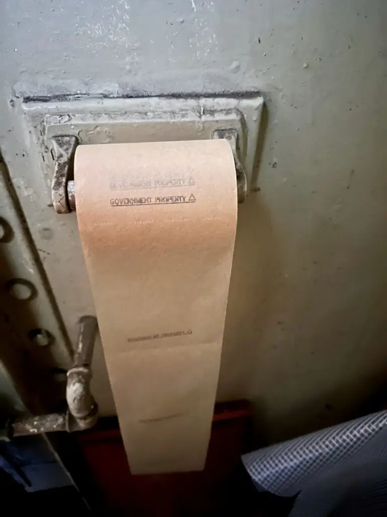 Government issue toilet paper from the 1970s